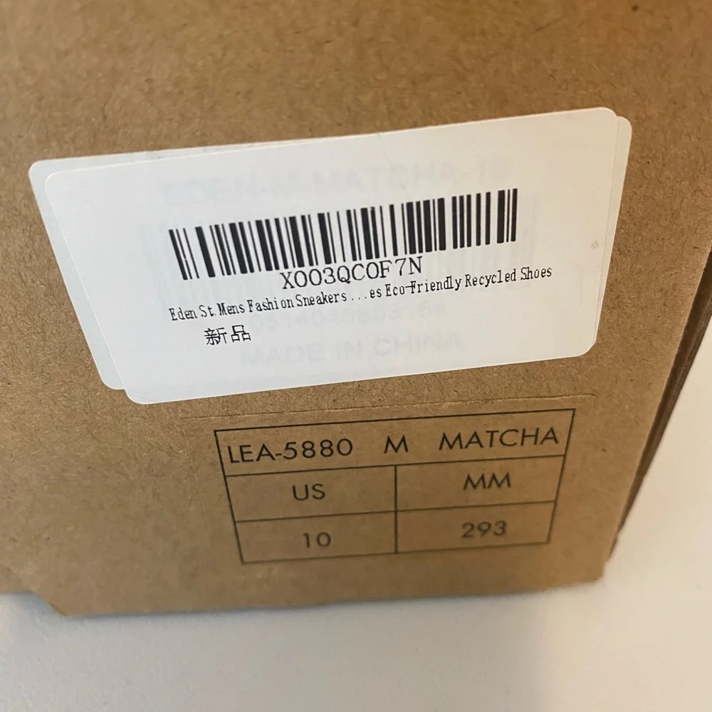 Eden St. White Men's Sneakers Recycled Leather. - Picture 10 of 11